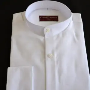 Camisa Blanca con Cuello Mao