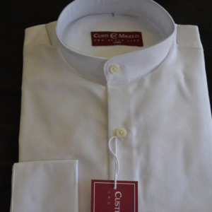 Camisa Blanca con Cuello Mao