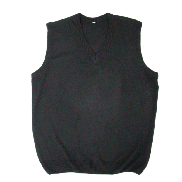 Chaleco de Punto Negro con Cuello V