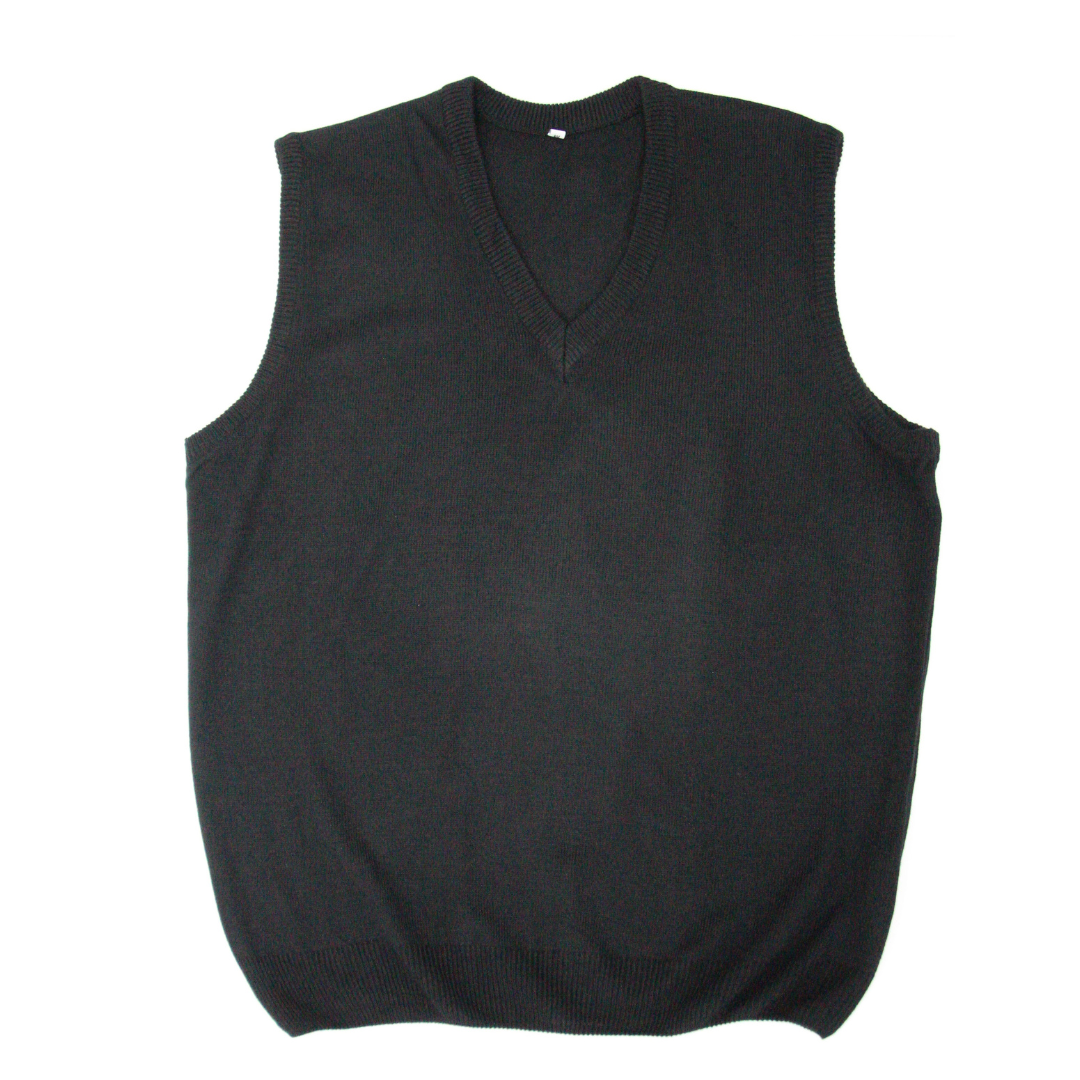 Chaleco de Punto Negro con Cuello V