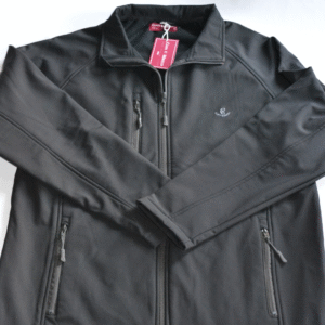 Chaqueta Softshell GOMERS Negra para Hombre con Cremalleras