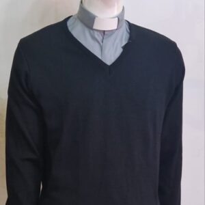 Conjunto Clerical con Chaleco de Punto (V-Neck Vest)