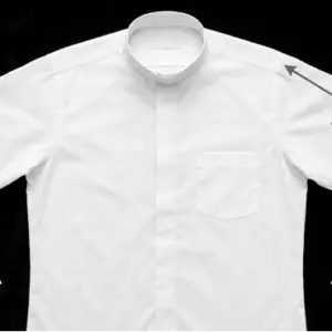 CAMISA BLANCAS CUELLO CLERIMAN Manga Larga 70cm botones con tapeta