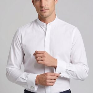 CAMISAS BLANCAS CUELLO MAO DOBLE PUÑO